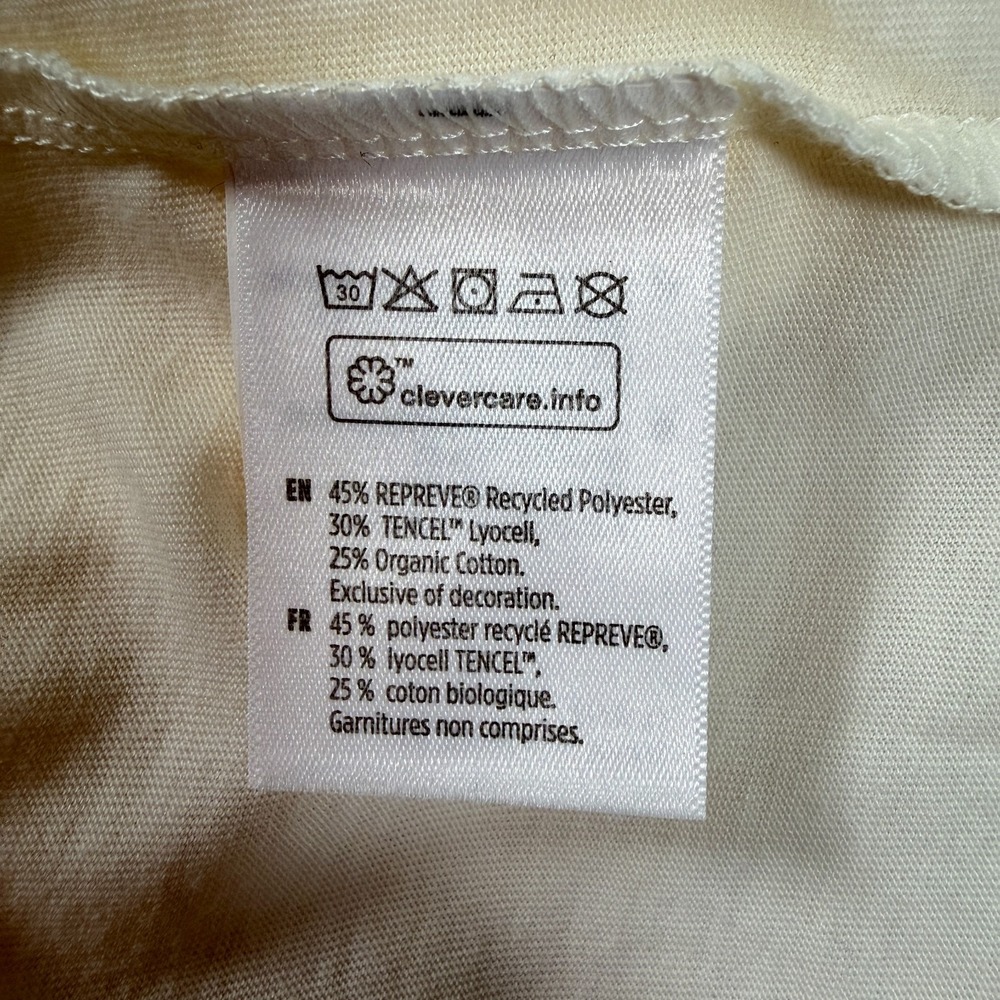 Tentree TreeBlend Mens Graphic T-Shirt Sz L Cream Wave‎ Sunset Organic Casual - Picture 8 of 9